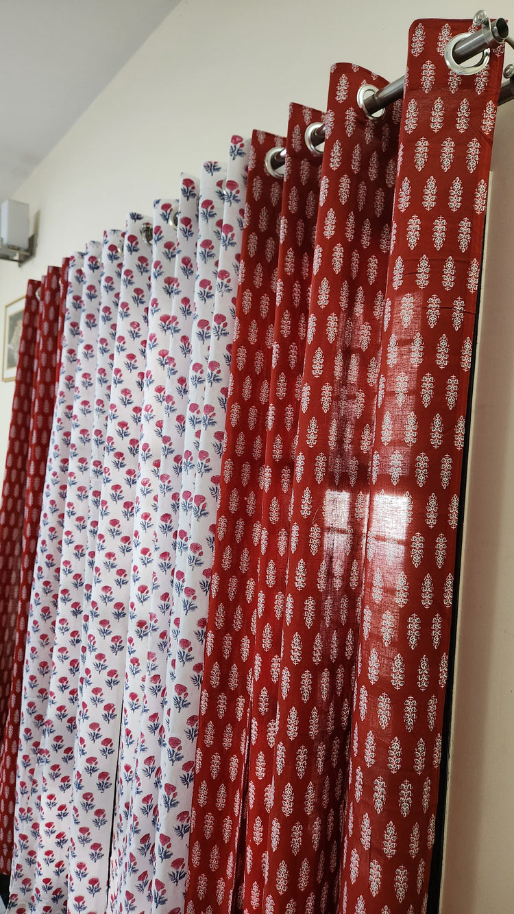 HAND BLOCK PRINTED CURTAINS