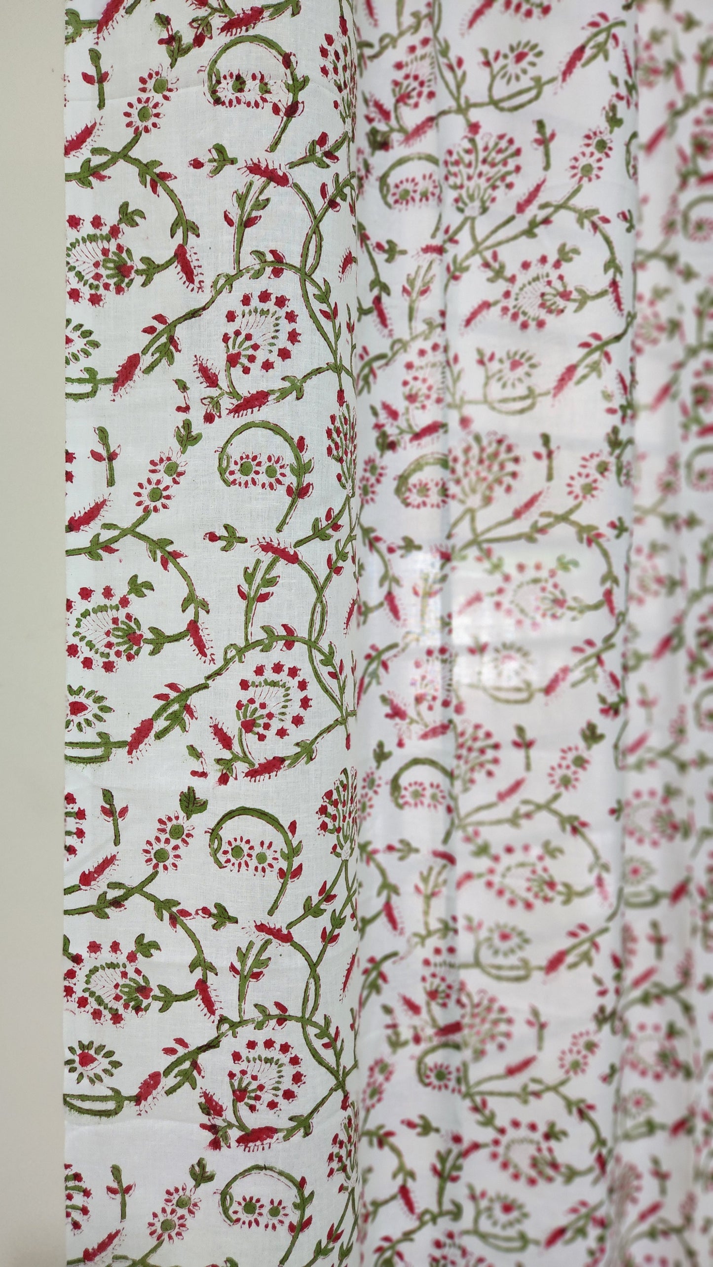 Hand block printed curtain_white floral1