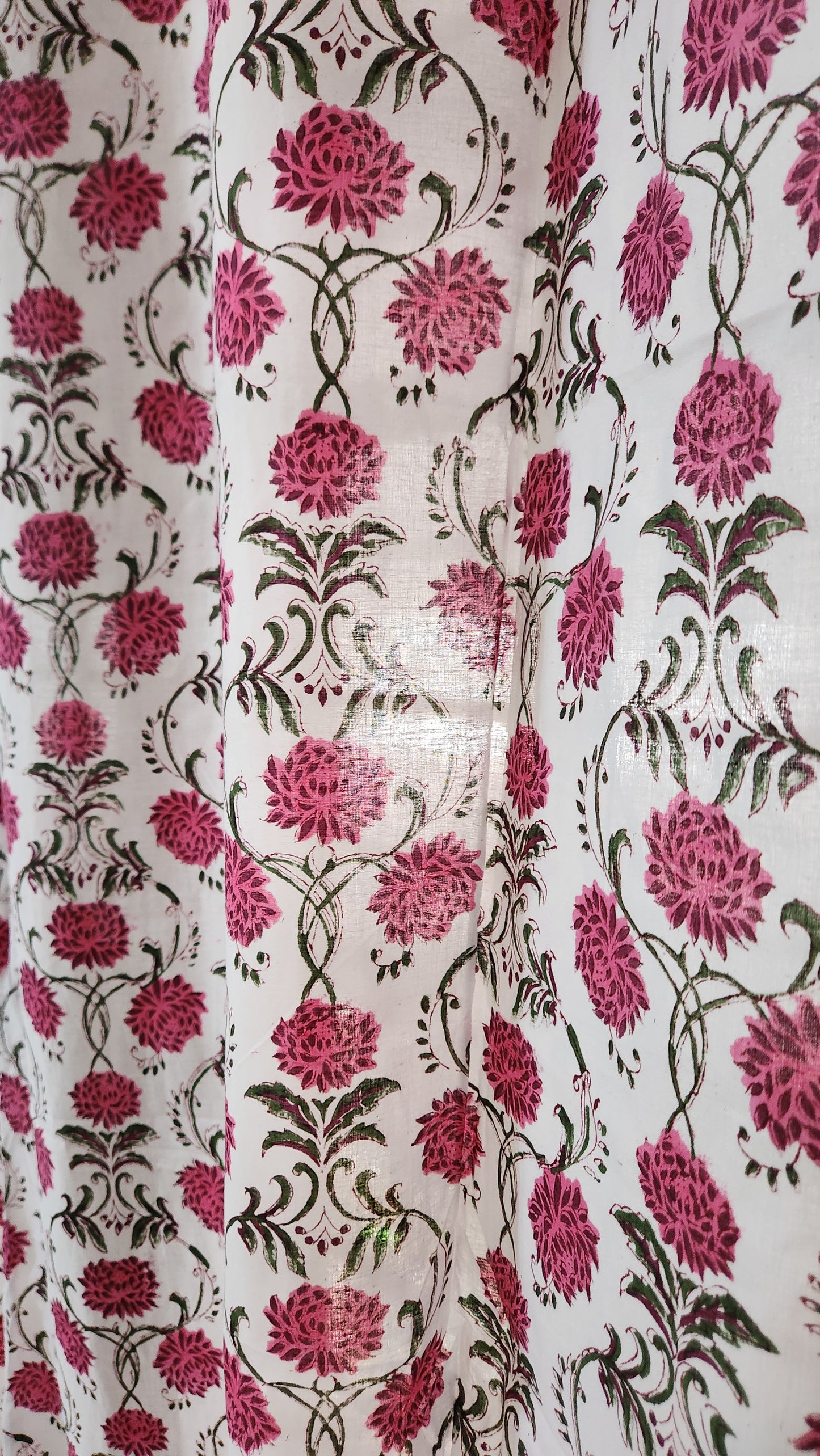Hand block printed curtain_white2