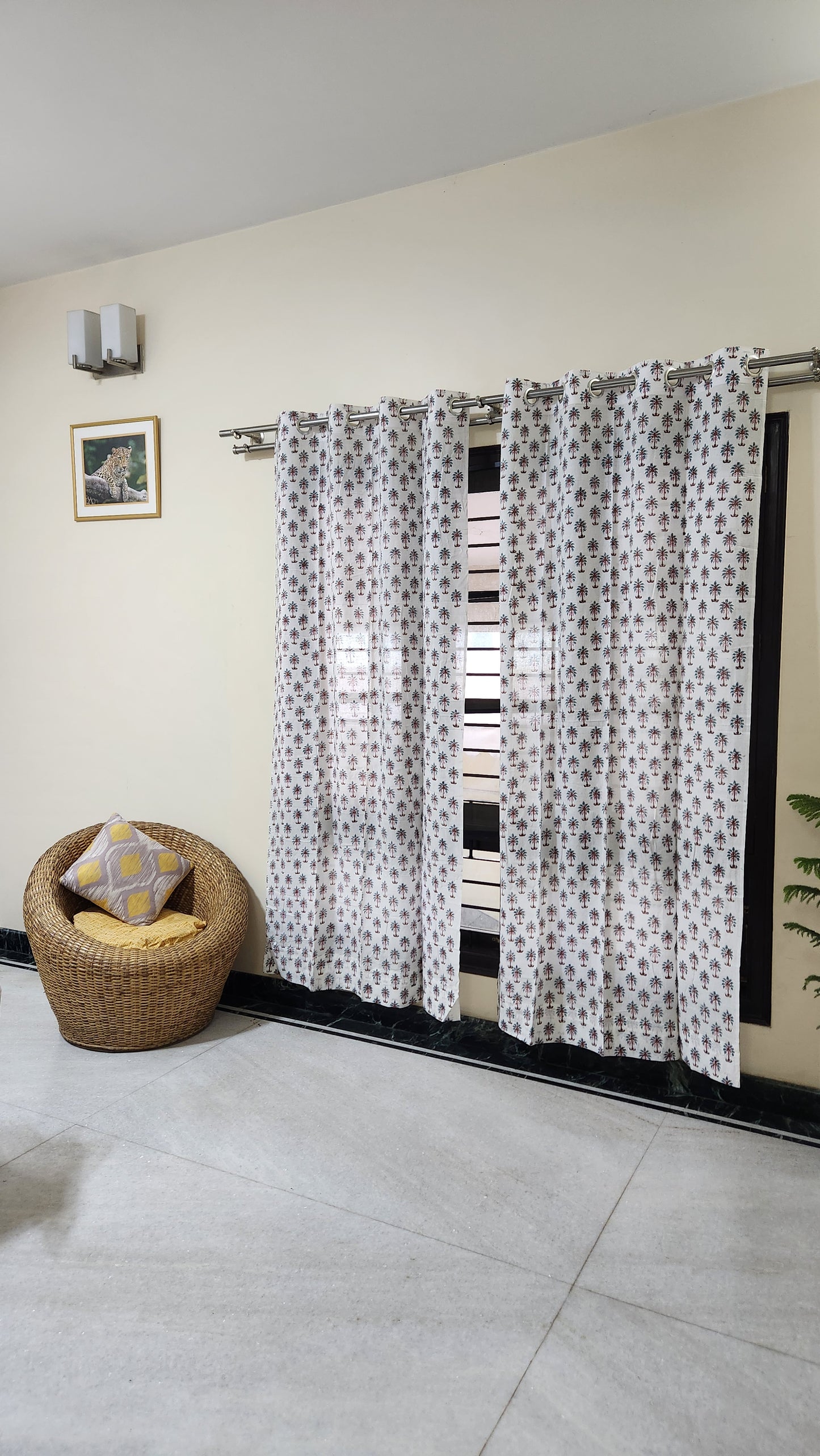 Hand block printed curtain_white6