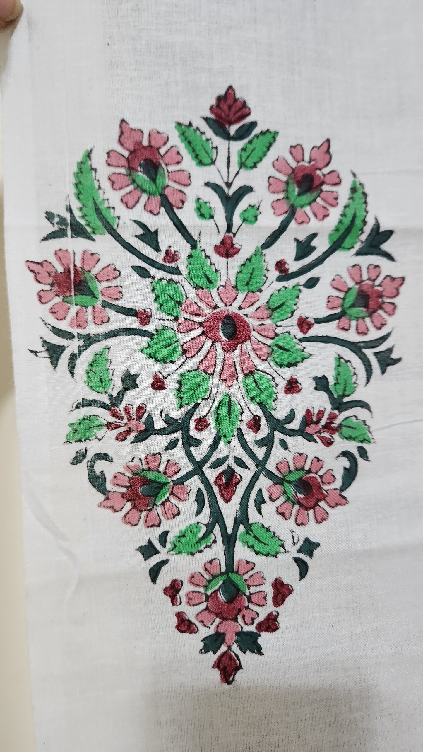 Hand block printed curtain_white7