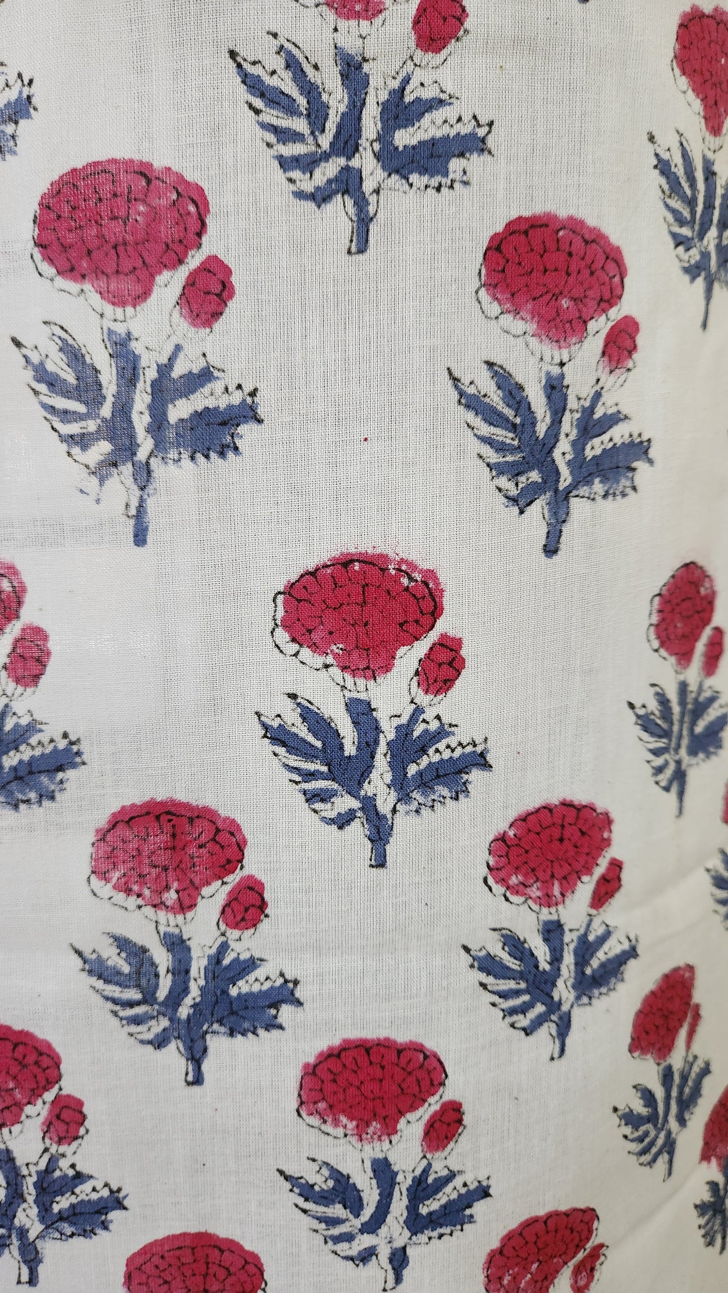 Hand block printed curtain_white8