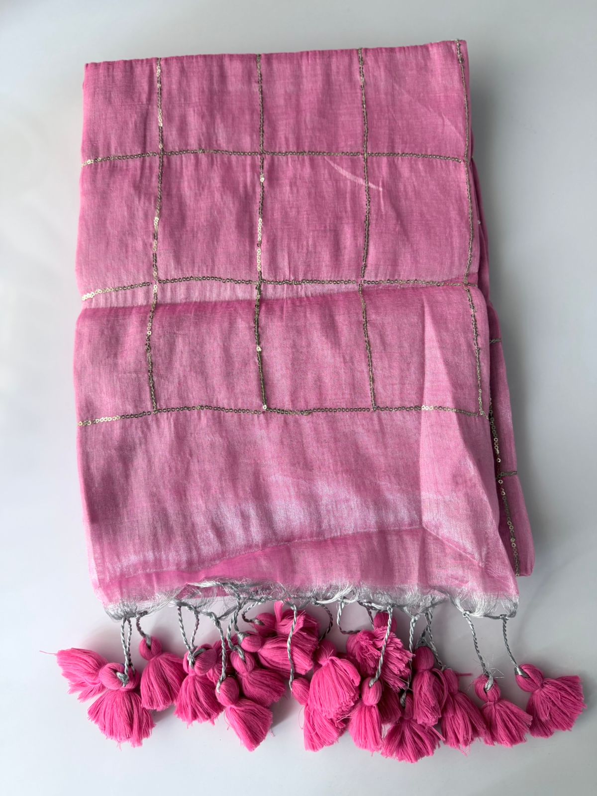 Khaadi Tissue with Sequin work(Baby Pink)