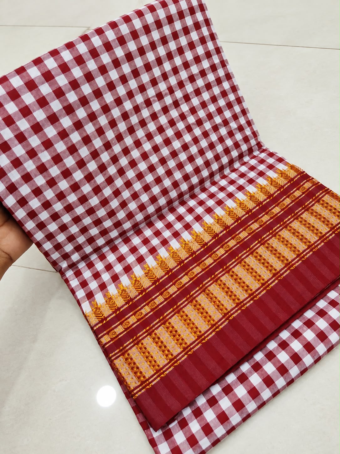 Ilkal Cotton Silk - Red