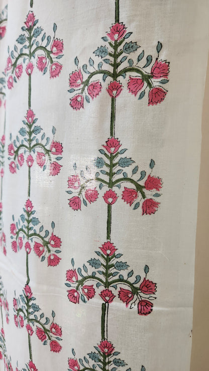 Hand block printed curtain_white3