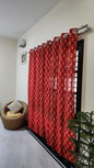 Hand block printed curtain_red2
