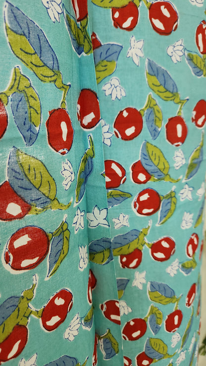 Hand block printed curtain_blue2