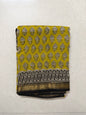 Maheshwari Cotton Saree - Yellow&Black