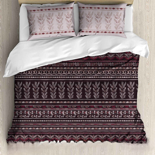 Cotton Printed bedsheet - GRASS print - Jumbo King size - Violet colour