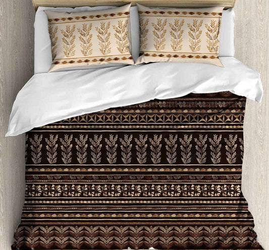 Cotton Printed bedsheet - GRASS print - Jumbo King size - Brown colour