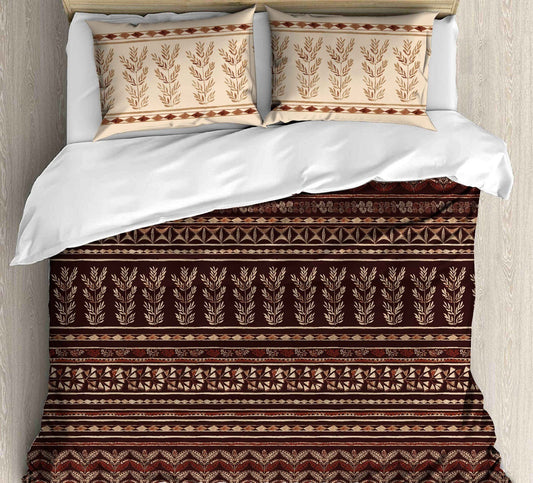 Cotton Printed bedsheet - GRASS print - Jumbo King size - Maroon colour