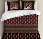 Cotton Printed bedsheet - PEACOCK print - Jumbo King size - Maroon colour