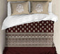 Cotton Printed bedsheet - FLOWER print - Jumbo King size - Maroon colour