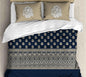 Cotton Printed bedsheet - FLOWER print - Jumbo King size - Blue colour