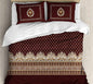 Cotton Printed bedsheet - DIYA print - Jumbo King size - Maroon colour