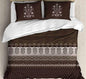 Cotton Printed bedsheet - FLOWER3 print - Jumbo King size - Brown colour
