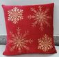 Velvet foil printed Cushion Cover - Red colour1