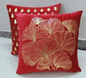 Velvet foil printed Cushion Cover - Red colour2
