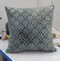 Velvet foil printed Cushion Cover - Blue colour1
