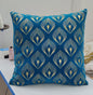 Velvet foil printed Cushion Cover - Blue colour3