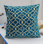 Velvet foil printed Cushion Cover - Blue colour4