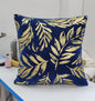 Velvet foil printed Cushion Cover - Blue colour7