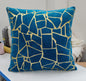 Velvet foil printed Cushion Cover - Blue colour10