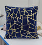 Velvet foil printed Cushion Cover - Blue colour11