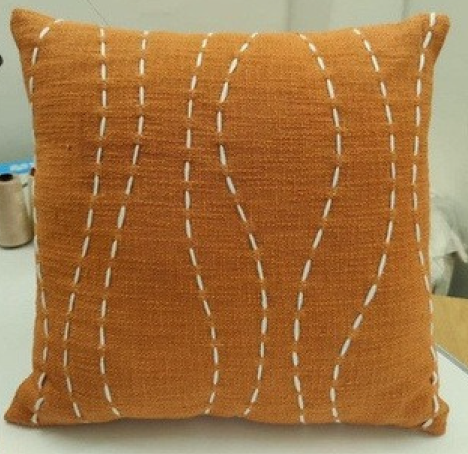 Hand Embriodered Cushion Cover_Brown