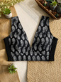Comfort Fit V Neck Blouse - Black