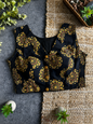 Comfort Fit Ajrakh Blouse - Black