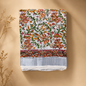Linen saree - White&Pink (Floral)