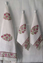 Hand block printed towel_violet