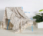 Handblock printed Sofa throw_Ivory Bloom