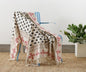 Handblock printed Sofa throw_Ivory Muse_Red&Brown