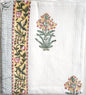 Hand block printed towel_floral print1