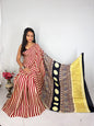 Modal Silk (red & cream stripes)