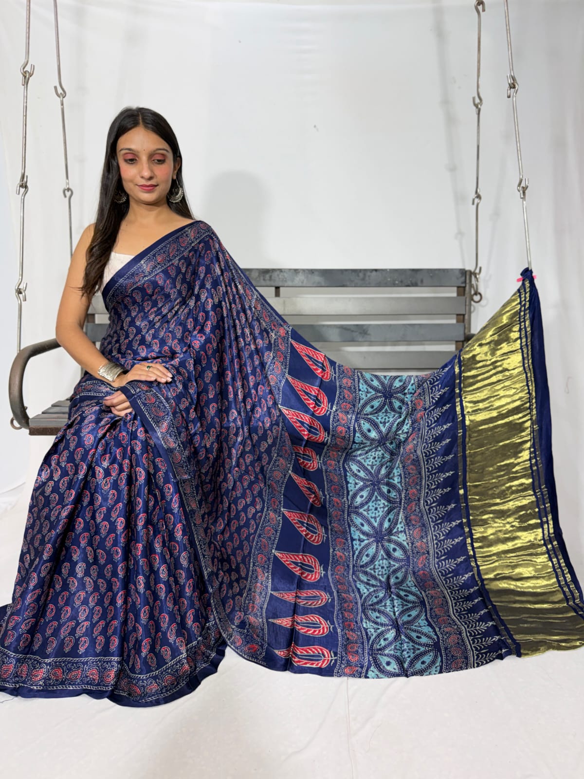 Modal Silk (blue ajrakh)