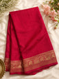 Dola Silks - Elephant border (red)