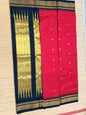 Ilkal Silk saree (Butta) - Red&Black