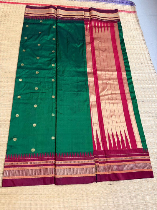 Ilkal saree Butta - Green&Maroon