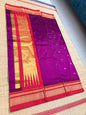 Ilkal Silk saree (Butta) - Purple&Red