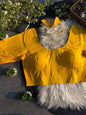 Plain Cotton Stretchable Blouse (U Neck) - Yellow (Size 36-40)