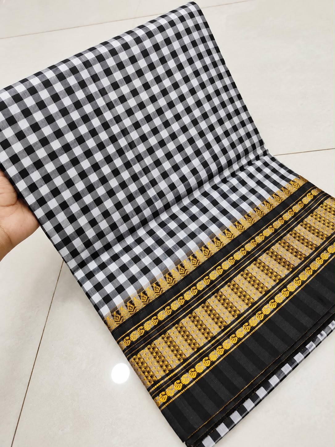 Ilkal Cotton Silk - Black