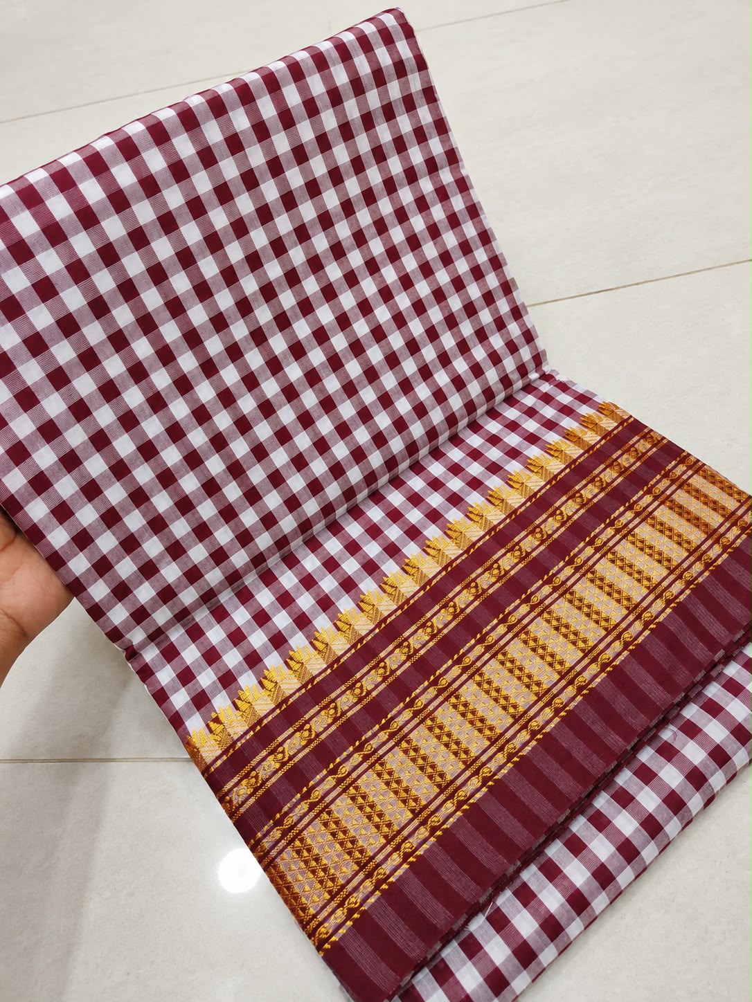 Ilkal Cotton Silk - Maroon