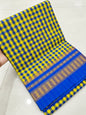 Ilkal Cotton Silk - Yellow&Blue