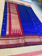 Ilkal Silk saree (Butta) - Blue&Red